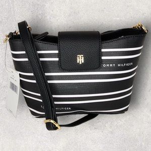 Tommy Hilfiger Small Tote Crossbody - Black/White - NWT